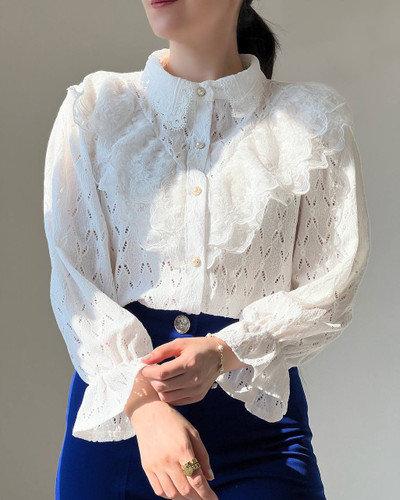 شومیز مجلسی یقه تور