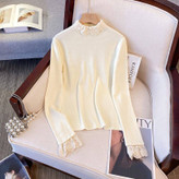 بافت مجلسی زنانه یقه و آستین تور آیمواستور، فری سایز، مناسب مهمانی و استایل روزمره